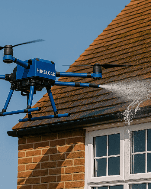 Drone Commercial Roof cleaning - Drone Roof Cleaning for safe, low-disruption commercial roof wash services on suitable buildings.