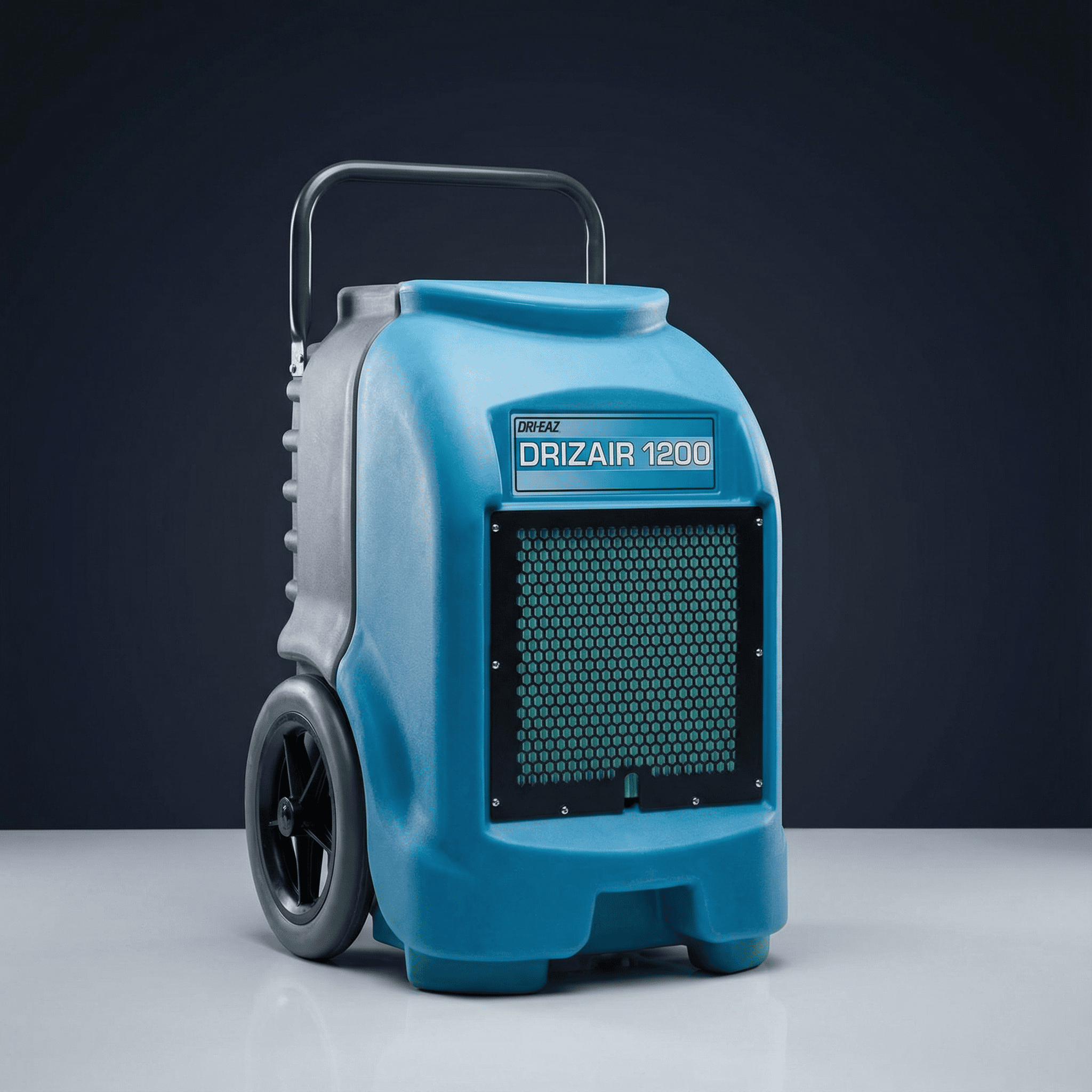 55L Industrial Dehumidifier Hire London | Dri-Eaz DrizAir 1200 (230V) 2 Dri-Eaz DrizAir 1200 55L industrial dehumidifier drying a commercial workspace