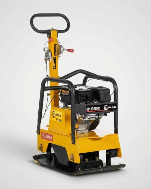 Reversible 18 inch petrol plate compactor Lumag RP130HPC for hire from Hireload - Reversible Plate Compactor Hire London | Robust Reliable Petrol Wacker Plate