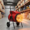 15kW Industrial Electric Fan Heater Hire (3-Phase) – Medium Site & Warehouse Heater 8 15kW industrial fan electric heater hire warming a large warehouse floor