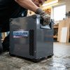 Dri-Eaz Cube Dehumidifier Hire London | Compact Professional 43L (F571) 15 Dri-Eaz The Cube F571 230V industrial dehumidifier hire control panel and label