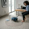 Carpet & Floor Dryer Hire London | High Airflow Air Mover (Dri-Eaz Ace) 14 Dri-Pod air mover hire London – unit running on carpet in residential room after water damage