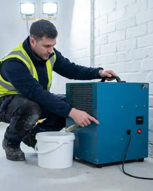 Front angle view of Broughton CR40 dehumidifier hire in London