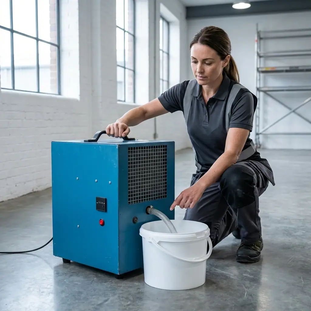 Dehumidifier Hire London | Heavy-Duty Drying for Homes & Flats (38L/Day) 3 Side view of Broughton CR40 commercial dehumidifier for hire