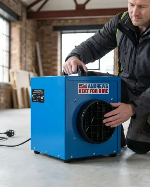 Andrews DE25 2.8kW 240V Electric Heater Hire London 8 andrews de25 11