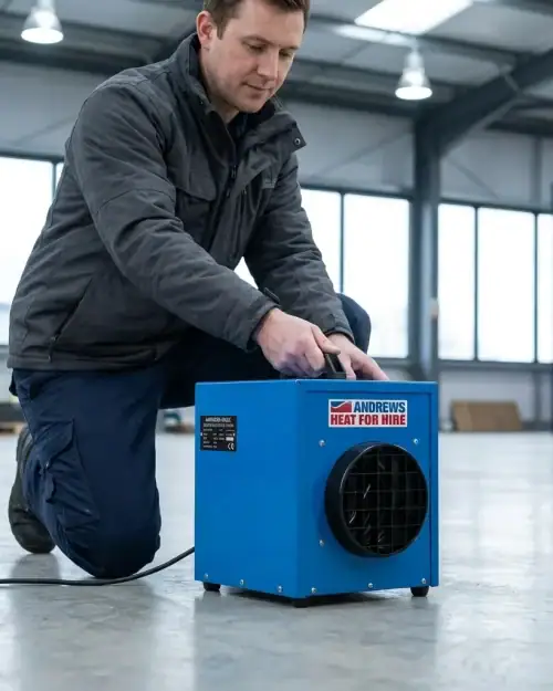 Andrews DE25 2.8kW 240V Electric Heater Hire London 7 andrews de25 9