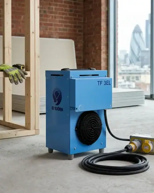 el bjorn tf3 110v electric fan heater hire london site room