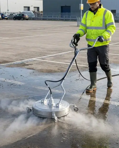 pressure washer surface cleaner car park covered