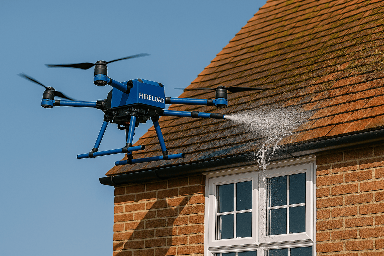 Drone Roof Cleaning London | Safe & Efficient Commercial Roof Wash Without Scaffolding 1 Drone Commercial Roof cleaning - Drone Roof Cleaning for safe, low-disruption commercial roof wash services on suitable buildings.