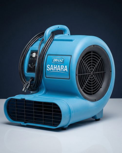 Dri-Eaz Sahara carpet dryer floor air mover on clean studio background for hire in London