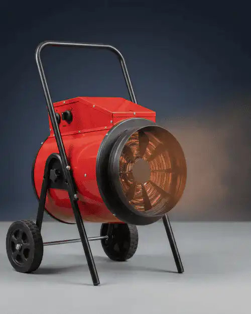 15kW industrial electric fan heater on wheels – 3 phase space heater