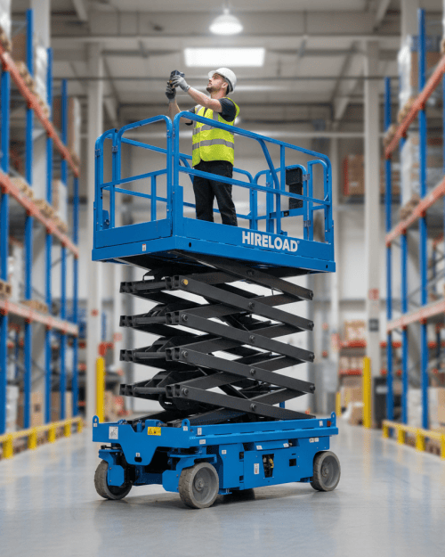 Electric Scissor Lift Hire London – 5m / 8m / 10m Working Height (Battery) 6 Electric scissor lift for elevated access and maintenance work on construction sites hire London