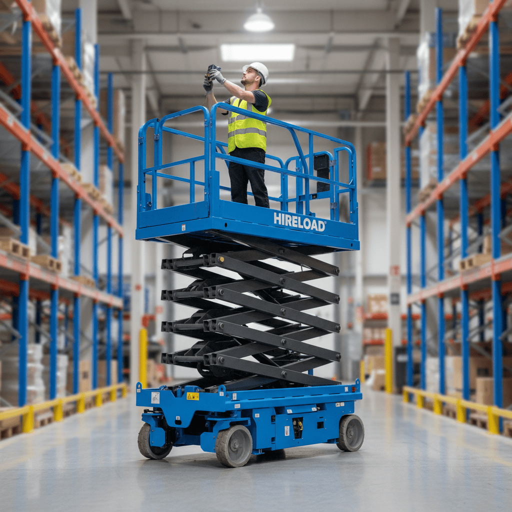 Electric Scissor Lift Hire London – 5m / 8m / 10m Working Height (Battery) 3 Electric scissor lift for elevated access and maintenance work on construction sites hire London