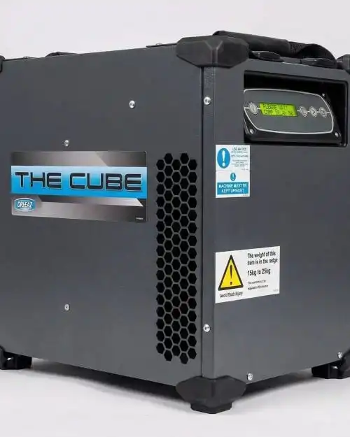 Dri-Eaz Cube compact dehumidifier available to hire in London