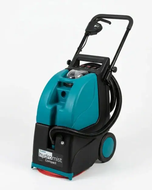 Truvox Hydromist Compact HC250 carpet cleaner hire London – control panel and brush assembly detail view