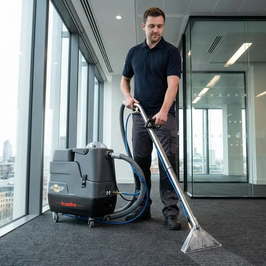 Hot Water Carpet Cleaner Hire London | Professional Carpet & Upholstery Cleaning Machine 8 Hot water extraction carpet cleaner hire London – KleenRite Sphere in commercial office