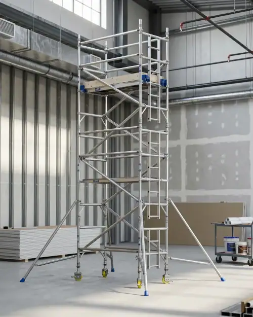 3T Scaffold Tower Hire 22 3T tower on warehouse interior installation project