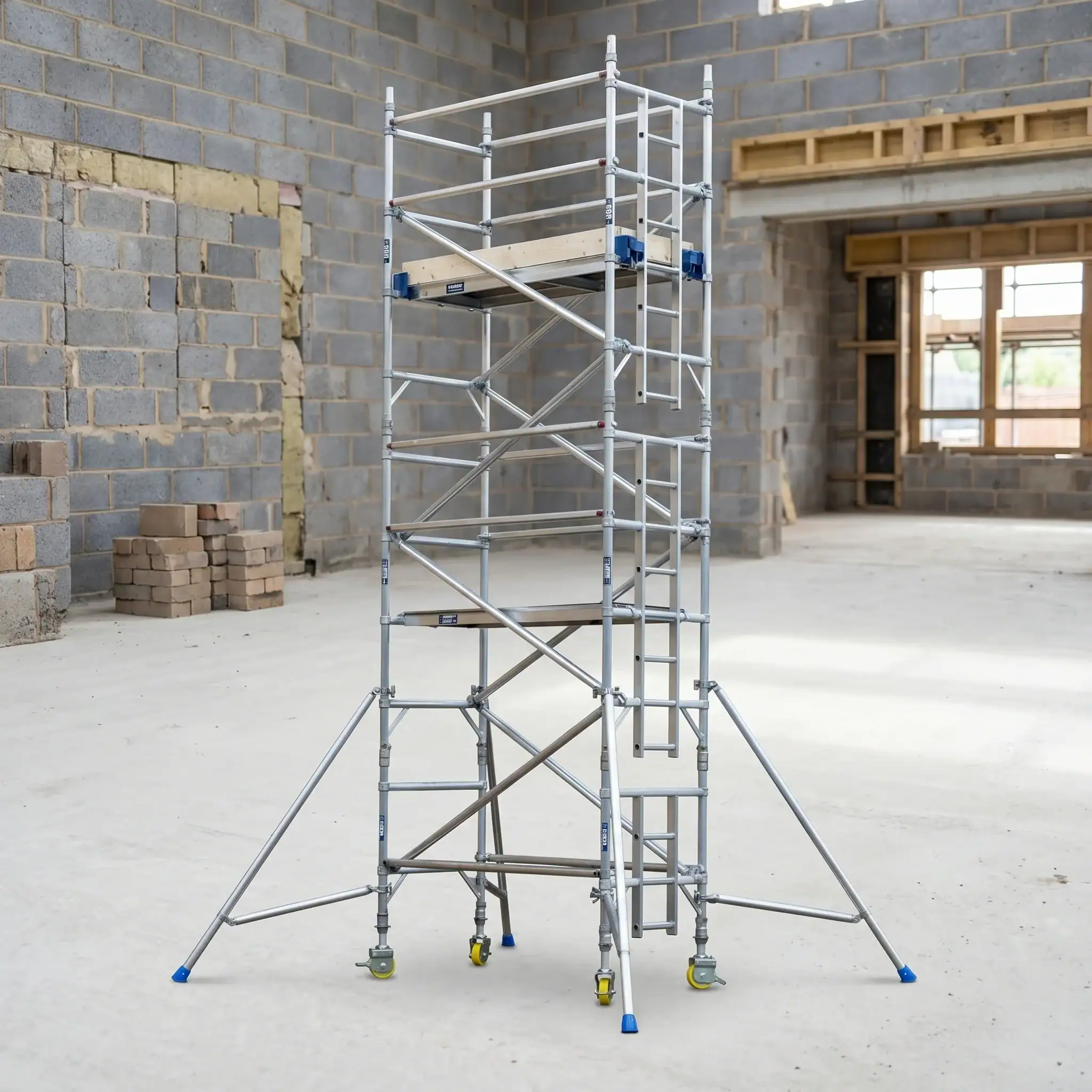 3T Scaffold Tower Hire 3 3T scaffold tower hire inside exposed brick interior works