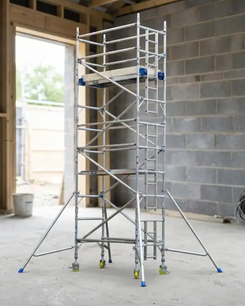 3T Scaffold Tower Hire 17 3T scaffold tower hire assembled and ready for access on hardstanding