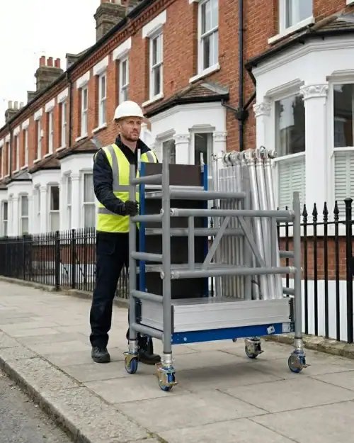 MiTower Scaffold Tower Hire 16 mi tower compact london pavement
