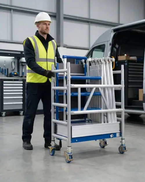 MiTower Scaffold Tower Hire 17 mi tower compact workshop delivery