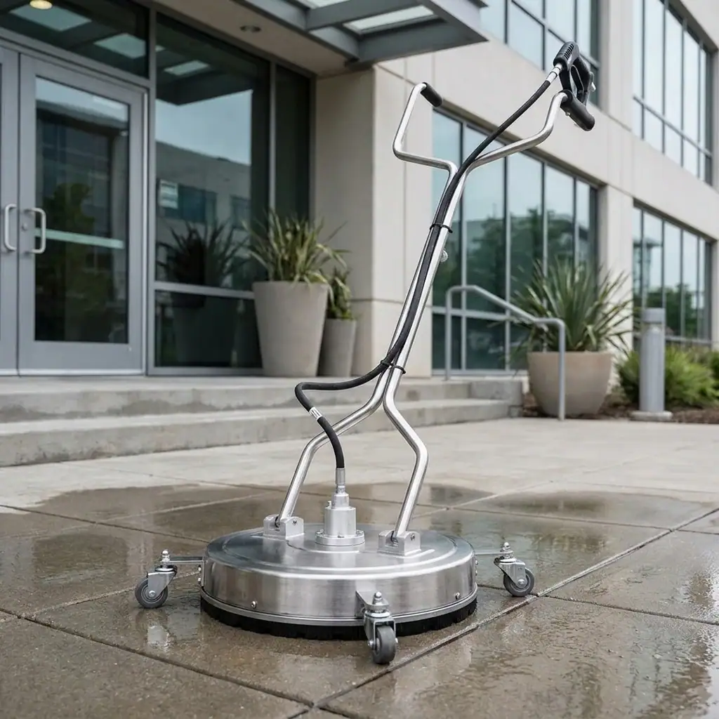 Pressure Washer Surface Cleaner Hire London | Patio & Driveway Cleaning 3 Pressure washer surface cleaner product shot showing patio and driveway cleaning attachment for hire London
