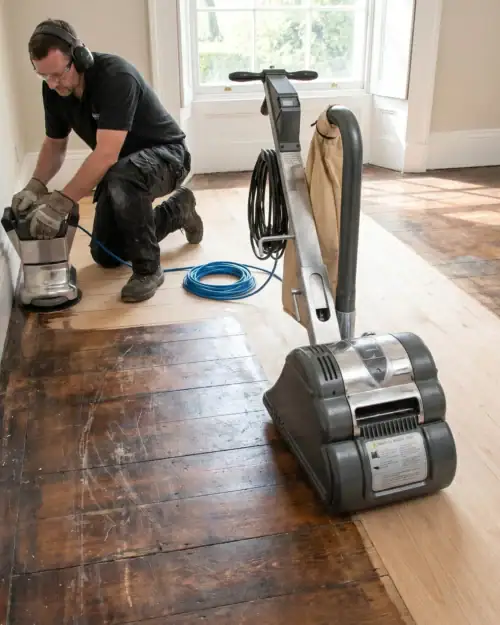 Floor Sander & Edger Hire Pack London | Whole Floor Sanding Kit 10 hireload drum and edge floor sander 07